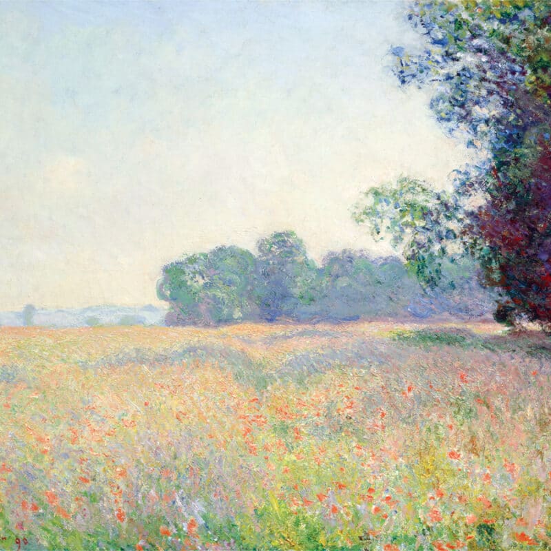 Claude Monet, "Champ d'avoine (Oat Field)," 1890, oil on canvas, Gift of Michael A. Singer