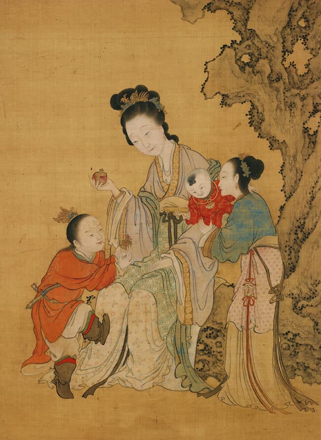 "Ladies with Children in a Garden" by Kang-Tao