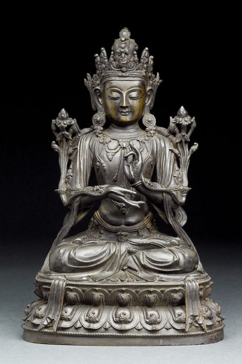 China, "Seated Guanyin 青銅觀音坐像," Ming Dynasty (1368–1644), 15th–16th Century, Gift of Dr. and Mrs. David A. Cofrin