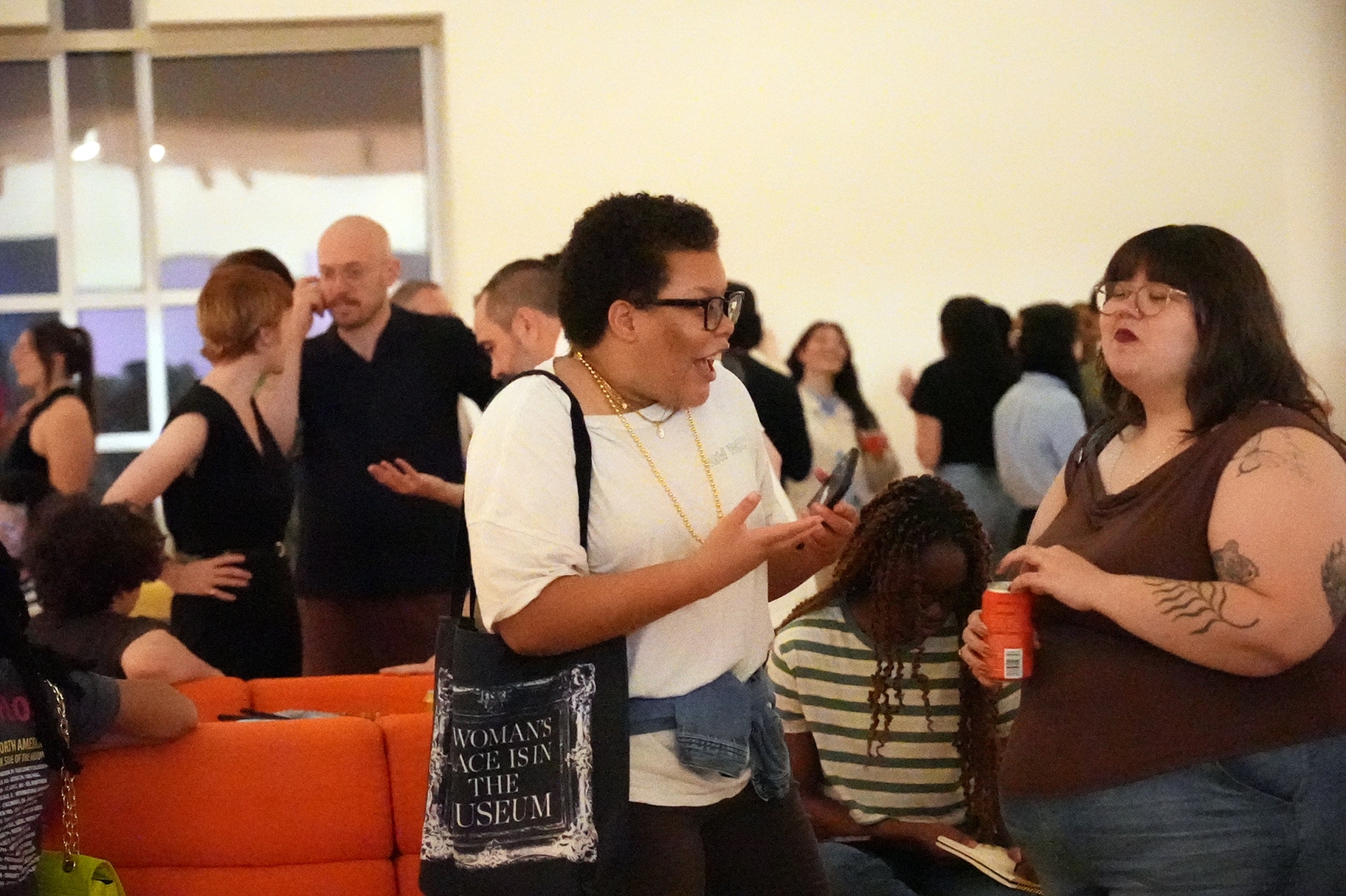 Visitors enjoying Art After Dark in the Rotunda