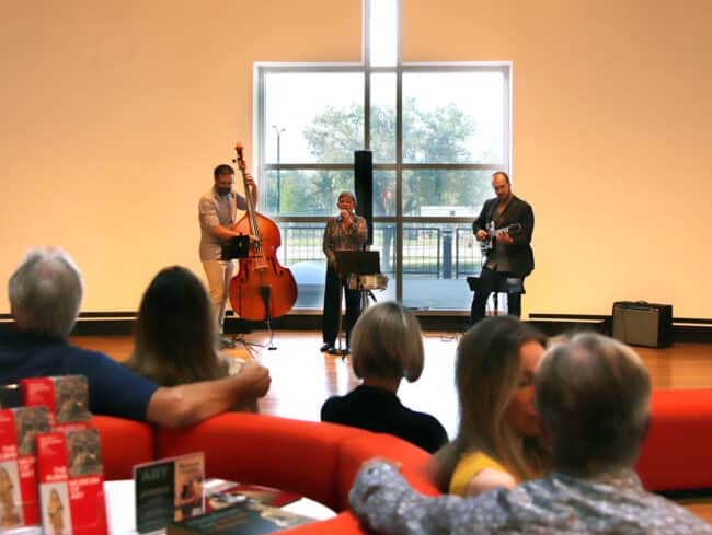 Jazz musician Brenda Bayne performing at Art After Dark