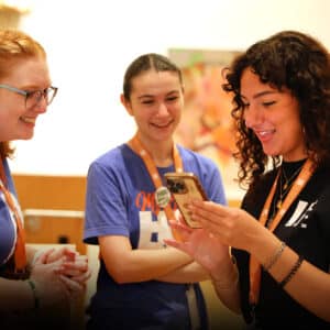 students in the museum