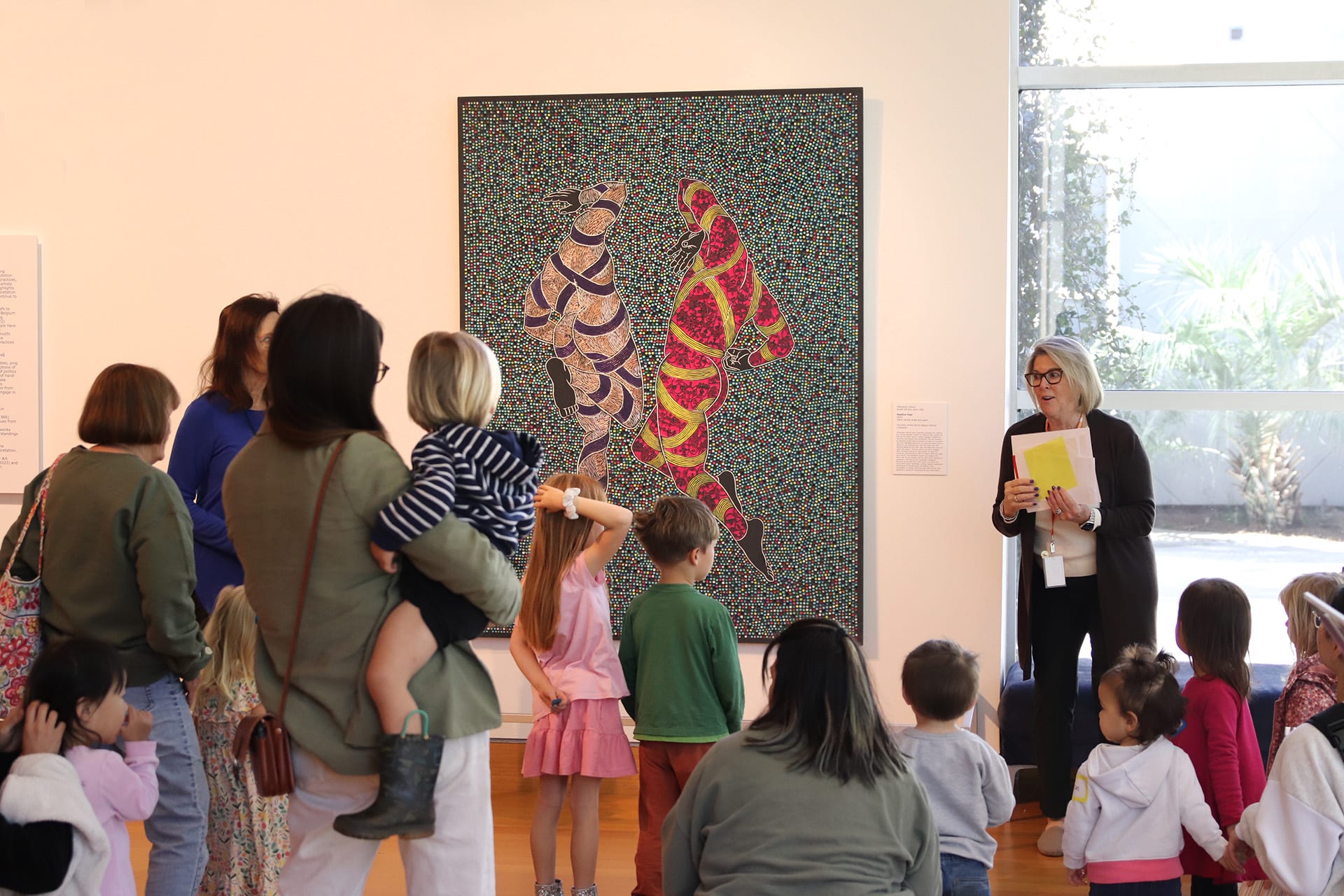 Tot Time visitors in the galleries