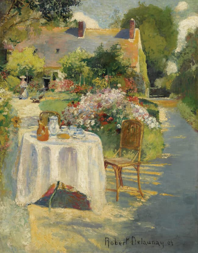 Robert Delaunay (French, 1885–1941). In the Garden, 1904. Oil on canvas, 28 ¼ x 22 3/16 in. (71.8 x 56.4 cm). Brooklyn Museum, Gift of Iris and Gerald B. Cantor, 86.28. (Photo: Brooklyn Museum)