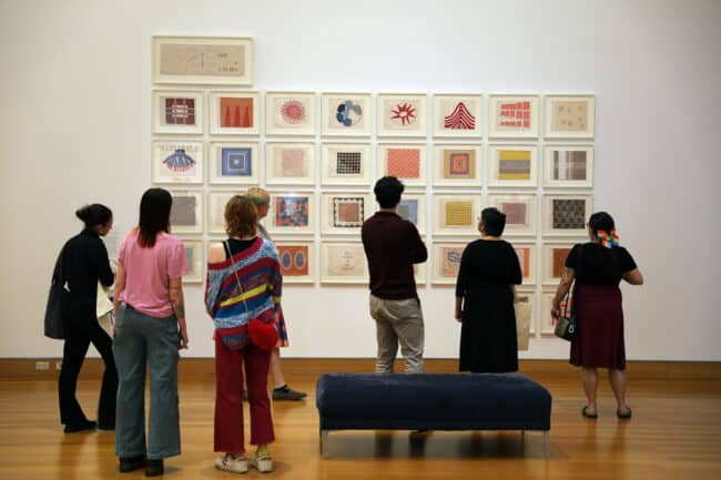 Visitors in the contemporary collections.