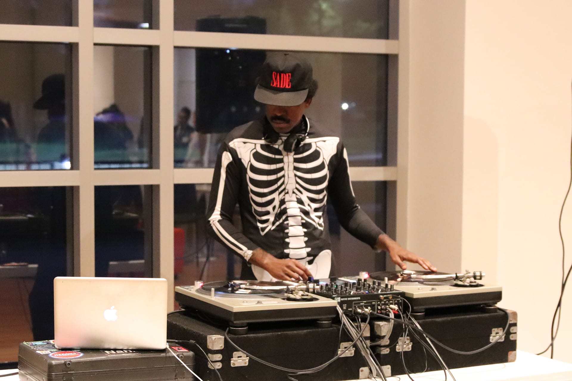 DJ Wax Atom performing